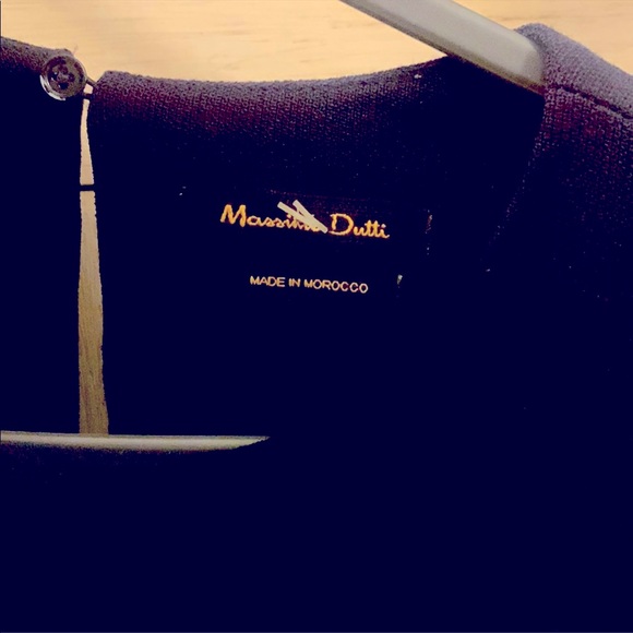 Massimo Dutti dark blue formal midi dress - Picture 4 of 4